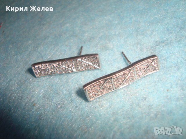 ВИНТИДЖ СРЕБЪРНИ АРТ ОБЕЦИ БУТИКОВА ФЕШЪН ЮВЕЛИРНА ИЗРАБОТКА РОДИРАНО СРЕБРО 925 ПРОБА 25647