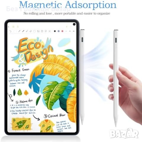 Нов Универсален Стилус за iPad Pro/Air/Mini - Бързо Зареждане, Съвместимост 2018-2023, снимка 6 - Друга електроника - 44207554