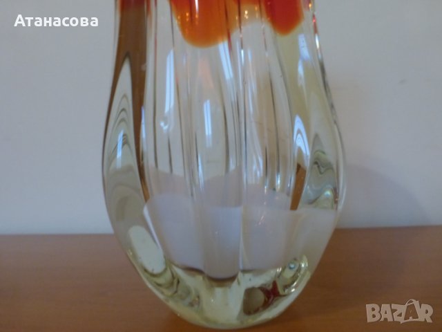 Стъклена ваза Мурано, снимка 8 - Вази - 42093573