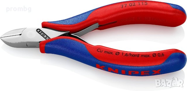 странични, диагонални резачки, секачки, клещи 115 мм, KNIPEX, 7702115, снимка 6 - Клещи - 39149829