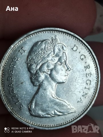 25 цента сребро 1968 г Канада

, снимка 3 - Нумизматика и бонистика - 41608866
