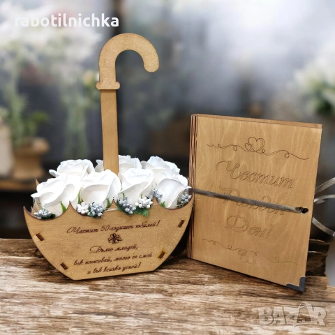 Аранжировки от сапунени цветя и персонализирани картички и плакети, снимка 1