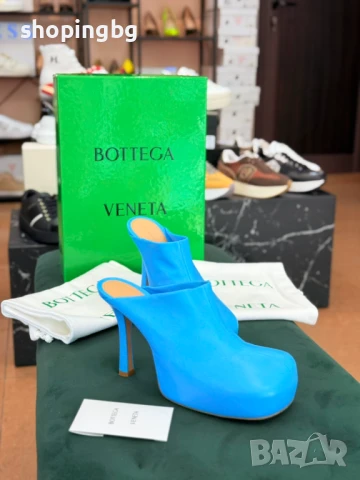 Луксозни дамски обувки на ток BOTTEGA VENETA Baby Blue, снимка 5 - Дамски обувки на ток - 51355816