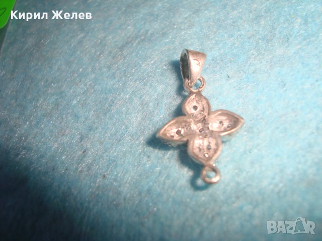 СРЕБЪРНО МИНИАТЮРНО СКЪПОЦЕННО КРЪСТЧЕ СРЕБРО 925 с ИНКРУСТИРАНИ КАМЪНИ ЦИРКОНИ 25678, снимка 9 - Колиета, медальони, синджири - 35804421