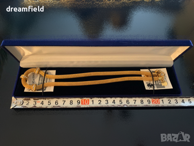 Колие Art De France с кристали Swarovski с 24к златно покритие, снимка 4 - Колиета, медальони, синджири - 36321706