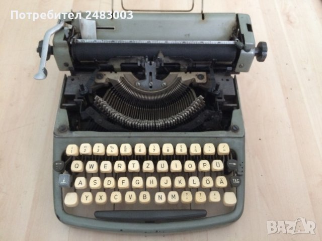 Стара немска пишеща машина Rheinmetall латиница , снимка 3 - Антикварни и старинни предмети - 41361465