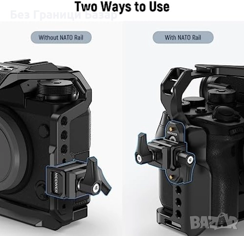 Нов HDMI Кабелен Фиксатор с NATO Скоба за SmallRig NEEWER Клетки, снимка 6 - Чанти, стативи, аксесоари - 51488822