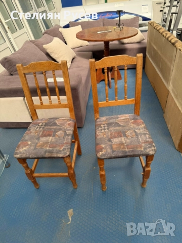 270844  трапезен стол / столове от масивно дърво  -цена 35 лв или 17,9евро  общо за 2 бр      10ti -, снимка 2 - Столове - 51509270