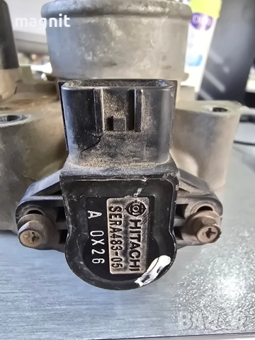 Дроселова клапа за Нисан Алмера Тино / Nissan Almera Tino 1.8 16V 1RTR50-67 SERA483-05 AEB20 Hitachi, снимка 3 - Части - 52522481