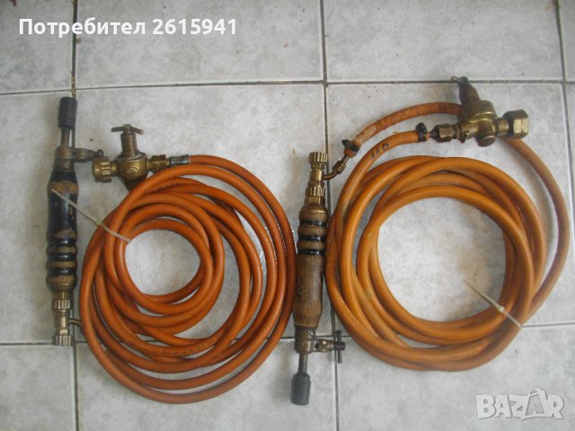 PERKEO-Газова Горелка 285мм/Маркуч 5 м/Бронз Редуцир Вентил-Немска-Работи На Газ Пропан-Бутан, снимка 4 - Други инструменти - 40074780