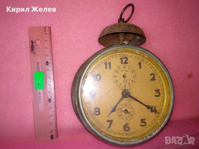 JUNGHANS Стар КОЛЕКЦИОНЕРСКИ МЕХАНИЧЕН НЕМСКИ БУДИЛНИК от ЦАРСКО ВРЕМЕ ЮНГХАНС 43682, снимка 4 - Антикварни и старинни предмети - 44463799