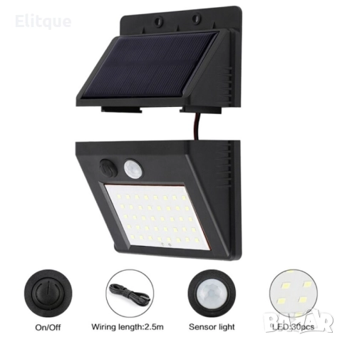 Градинска соларна лампа с 2,5-метров кабел H LED16, снимка 5 - Други - 52832276