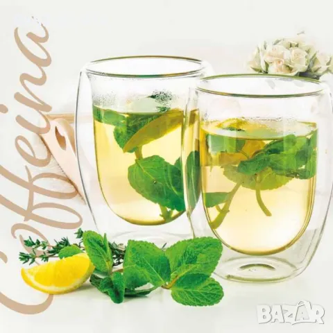 Комплект 2 броя Чаша за капучино Лате Двойно дъно , снимка 2 - Други - 47337340