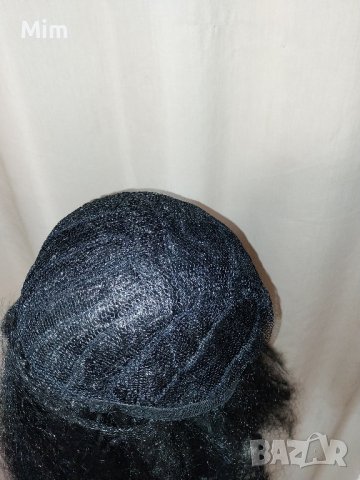 Черна къдрава перука за парти 45 см , снимка 3 - Аксесоари за коса - 42635924