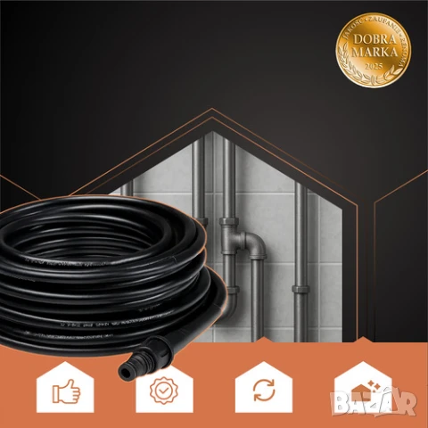 Маркуч за почистване и отпушване на канали и тръби за водоструйка-20м., снимка 3 - Други инструменти - 51413401