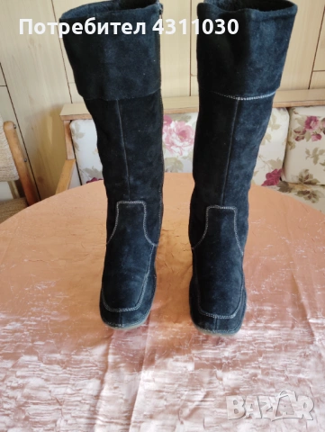 Черни дамски ботуши 42 номер