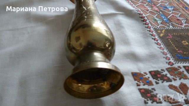 Стара месингова ваза - красота и декорация за Вашият дом, снимка 6 - Вази - 39561024