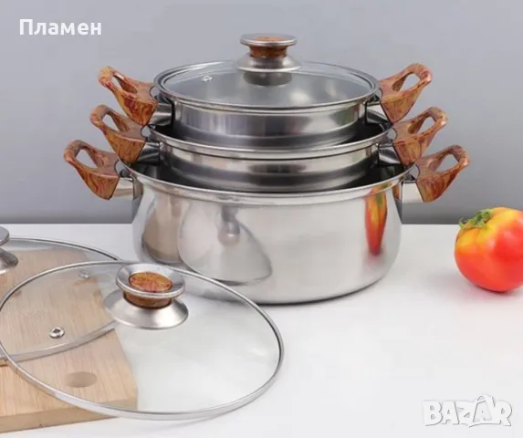 Кухненски комплект за готвене с охлаждащи дръжки, 12 части, снимка 1