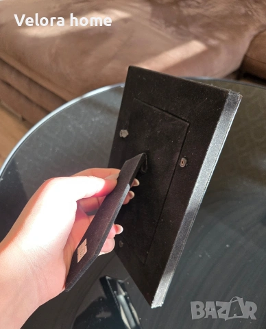 Кожена черно-бяла рамка за снимка, снимка 4 - Декорация за дома - 53398237