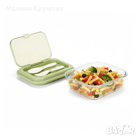 Кутия за обяд Cheffinger с 3 отделения, с включени вилица и лъжица – практично решение за храна навс, снимка 4 - Кутии за храна - 53174802