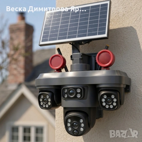 Соларна камера LYLU със SIM карта, 4 лещи и 26 диода – интелигентна защита без ограничения, снимка 3 - Други - 53782953