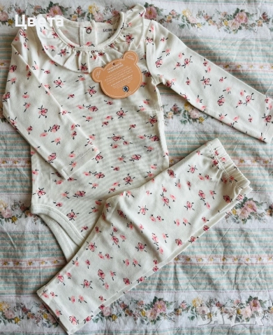 2 бр. Комплекта LCW за бебе момиче, снимка 3 - Комплекти за бебе - 51481076