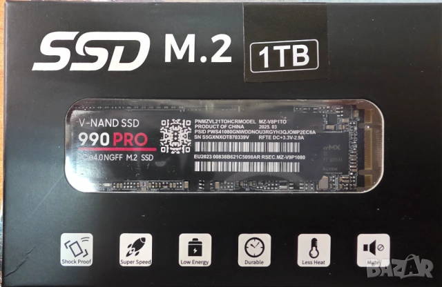 SSD 1 TB v-nand 990 pro pcle4.0ngff m.2 ssd, снимка 2 - За дома - 52711671