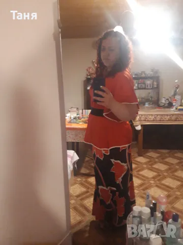 Продавам пола и блуза - комплект-размер 4 XL, снимка 2 - Комплекти - 50251158