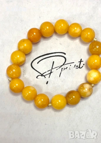 Ръчно изработена гривна от естествени камъни ахат в различни цветове, снимка 3 - Гривни - 53712093