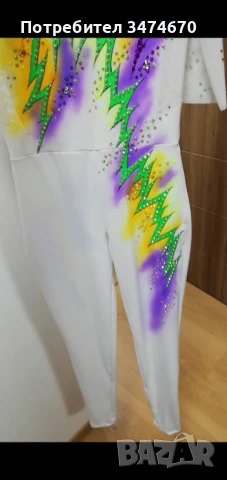 Трико за художествена гимнастика, акробатика (гащеризони) за 11-13 год, снимка 2 - Други спортове - 51328469