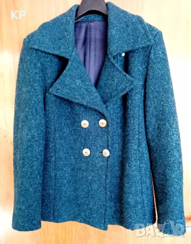 Зелен вълнен блейзър /палто M/L размер , снимка 3 - Сака - 49974102