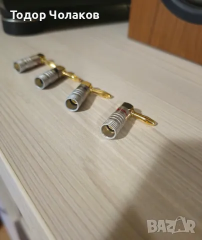 Nakamichi 4 броя конектори,тип banana позлатени 24к, снимка 10 - Други - 31182436