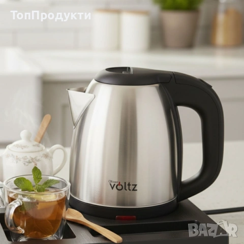 Комплект електрическа кана Voltz с поднос за кафе и чай, снимка 2 - Кани - 53070316