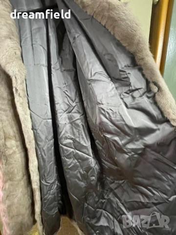 Палто естествен косъм-млечно сиво, снимка 5 - Палта, манта - 53213012