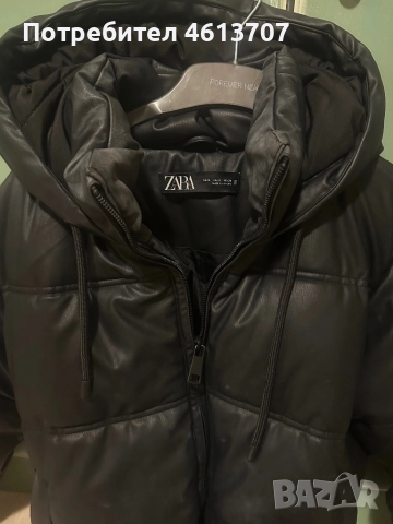 Zara черно зимно яке , снимка 2 - Якета - 51946685