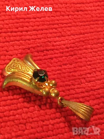 СТАРИНЕН ПОЗЛАТЕН СКЪПОЦЕНЕН ОРНАМЕНТИРАН МЕДЕН МЕДАЛЬОН с ЮВЕЛИРНО ФАСЕТИРАН ПЕРИДОТ ОЛИВИН 37033, снимка 11 - Антикварни и старинни предмети - 39934544