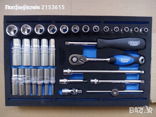 draper expert 1/4 качествена гедория 32 части къси дълги камъни комплект хром ванадий, снимка 2 - Гедорета - 52865114