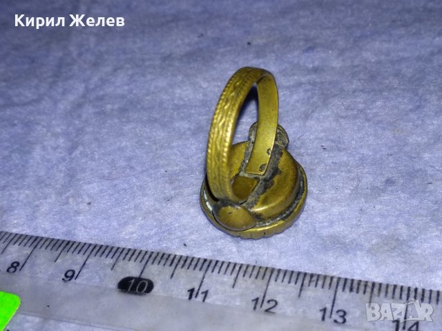 19 Век ВЪЗРОЖДЕНСКИ АВТЕНТИЧЕН ТЮРКОАЗЕН ЕТНОГРАФСКИ РЯДЪК ПРЪСТЕН РЪЧНА МАЙСТОРСКА ИЗРАБОТКА 37139, снимка 14 - Антикварни и старинни предмети - 40556433