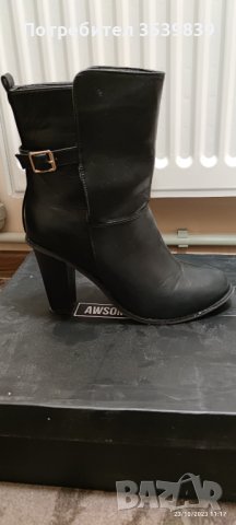 Дамски боти на ток, снимка 5 - Дамски боти - 42684488