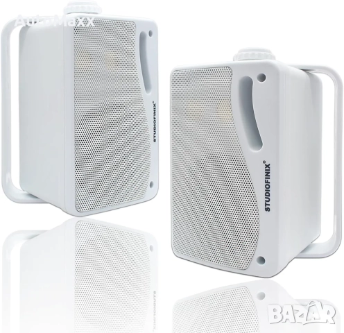 STUDIOFINIX 3.5-инчови външни Bluetooth високоговорители, водоустойчиви, с кабел, 3-лентови, 200W