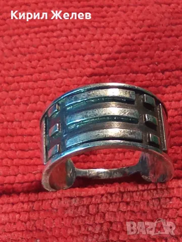 СТИЛНО АРТ ОРНАМЕНТИРАН СРЕБЪРЕН ПРЪСТЕН ЛАКИРАНО СРЕБРО ВИСОКА ПРОБА РЪЧНА ДИЗАЙНЕРСКА РАБОТА 46796, снимка 10 - Пръстени - 50023706