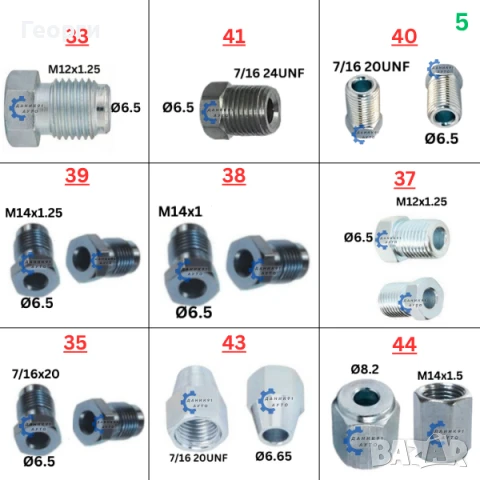 Накрайник за спирачна тръба - накрайници за спирачни тръби Ф3.7 - 8.3, снимка 6 - Части - 50599688