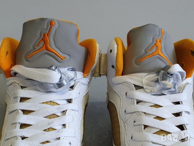 NIKE Air Force Jordan Fusion 5 White & Orange 44 номер , снимка 3 - Маратонки - 39065240