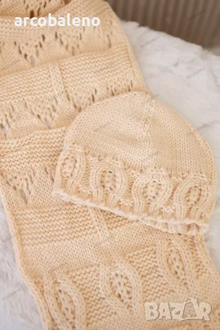 Дамски зимен комплект шапка и шал Adrianna, 3цвята , снимка 7 - Шапки - 47811590