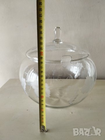 стъклен съд за пунш,боле арт деко, снимка 2 - Други ценни предмети - 41575695