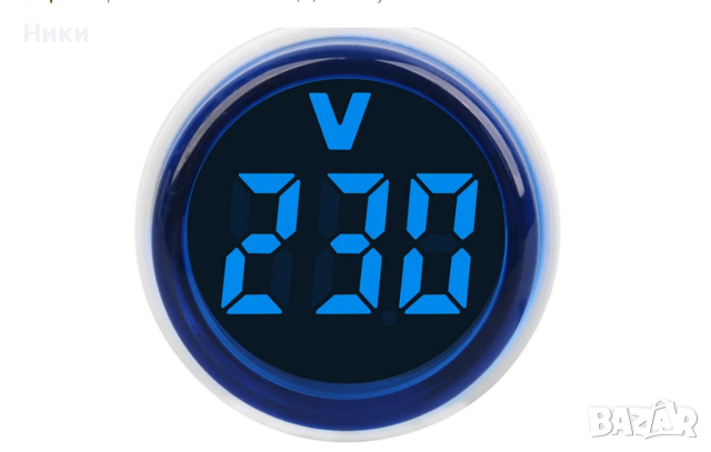 30 мм AC 230V волтметър с LED цифров дисплей , снимка 3 - Друга електроника - 44732333
