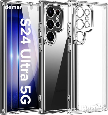 Калъф ivoler за Samsung Galaxy S24 Ultra 5G 6.8” с 2 броя протектор за екран от закалено стъкло