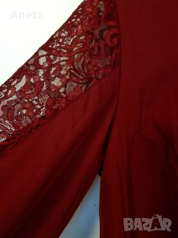 Рокля с дантелена апликация, снимка 2 - Рокли - 52306882