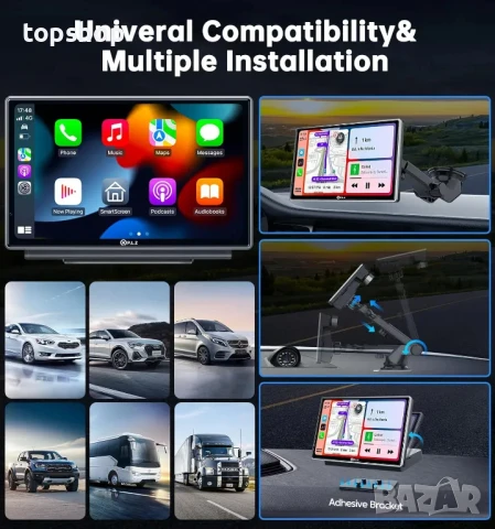 PLZ 7" автомобилна уредба за кола с тъчскрйн, Bluetooth, FM трансмитер, 2.5K ДВР задна камера, снимка 4 - Аксесоари и консумативи - 50493476