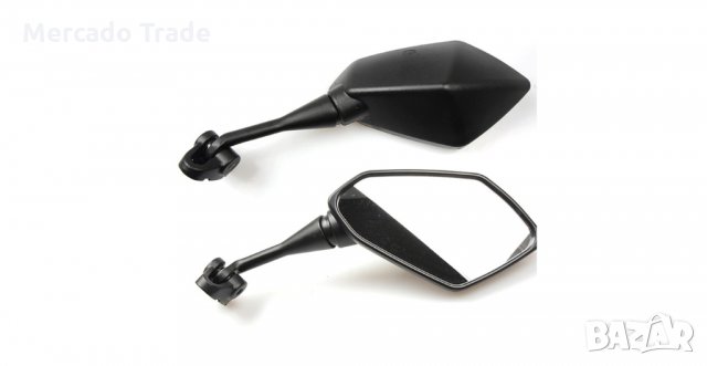 Комплект огледала за мотор Mercado Trade, Универсални, 1914, Черни, снимка 2 - Аксесоари и консумативи - 35830969